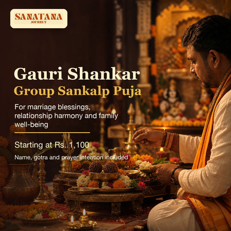 Gauri Shankar Group Sankalp Puja performed by pandit for marriage blessings and family well-being