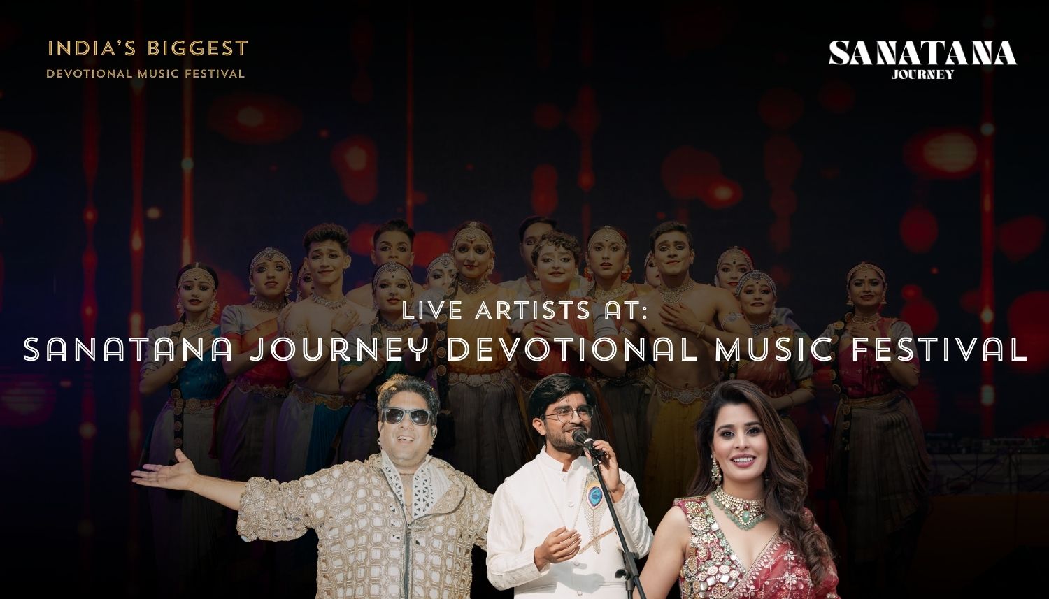 Live devotional artists at a Sanatana Journey music festival