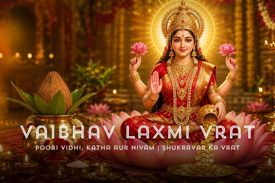 Vaibhav Lakshmi Vrat Friday puja, katha and niyam
