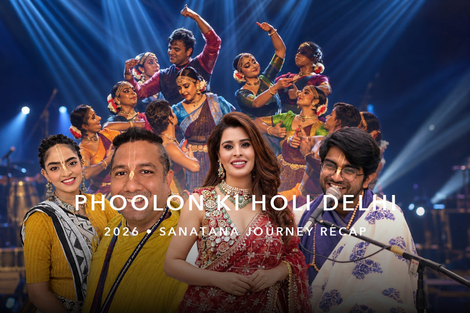 Phoolon Ki Holi Delhi 2026: Sanatana Journey Event Recap — devotional music banner