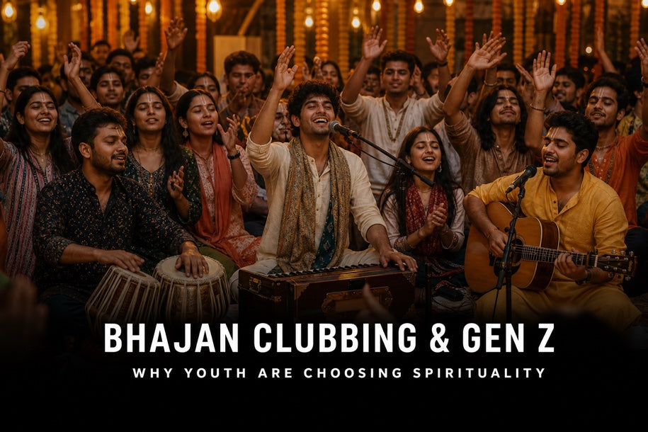 Gen Z devotees singing together at Bhajan Clubbing