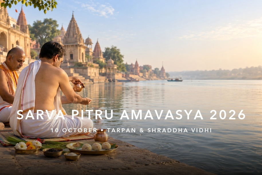 Sarva Pitru Amavasya 2026 tarpan ritual on 10 October