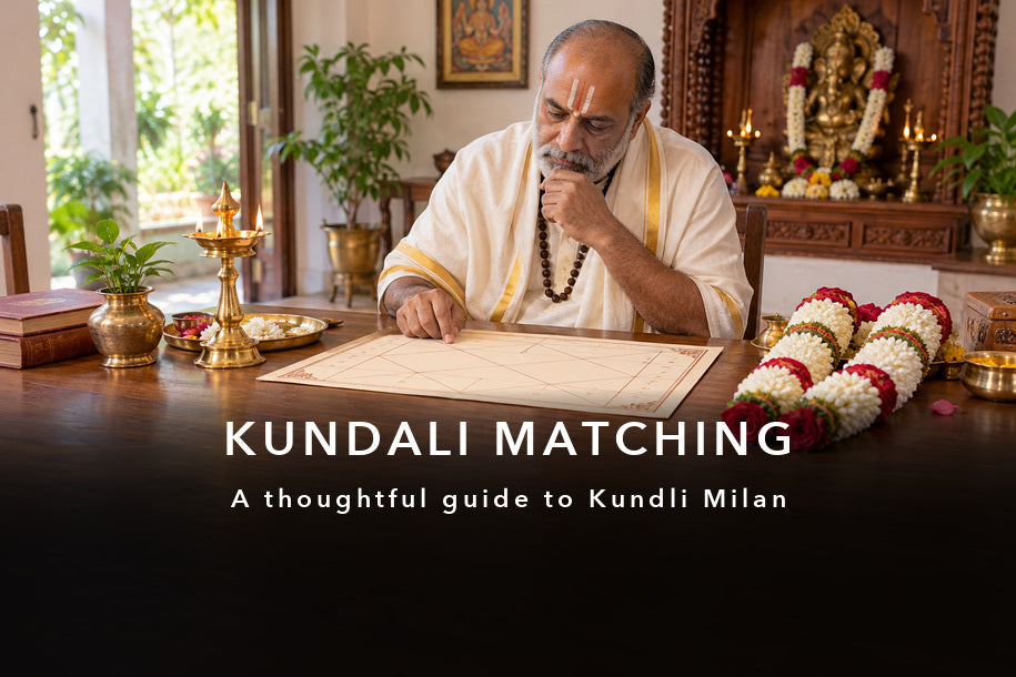 KUNDALI MATCHING — devotional illustration for the Sanatana Journey guide