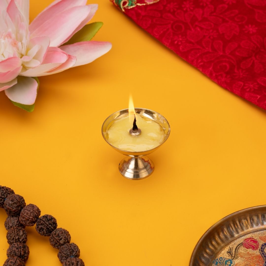 Brass diya, deepam and pooja lamps available online in India
