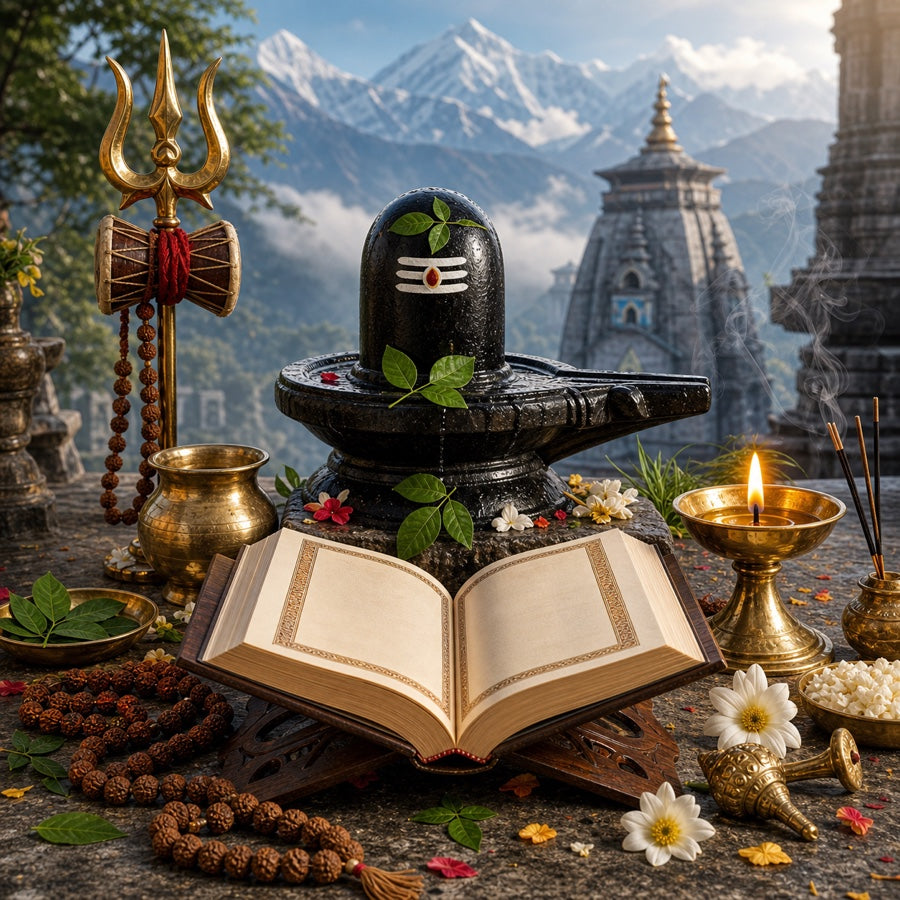 Shiva Bhakti eBooks for Somvar vrat and Mahadev devotion with Shivling and scripture