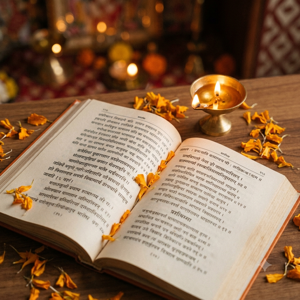 Vrat Katha eBook with diya - Hindi puja vidhi and katha guide online