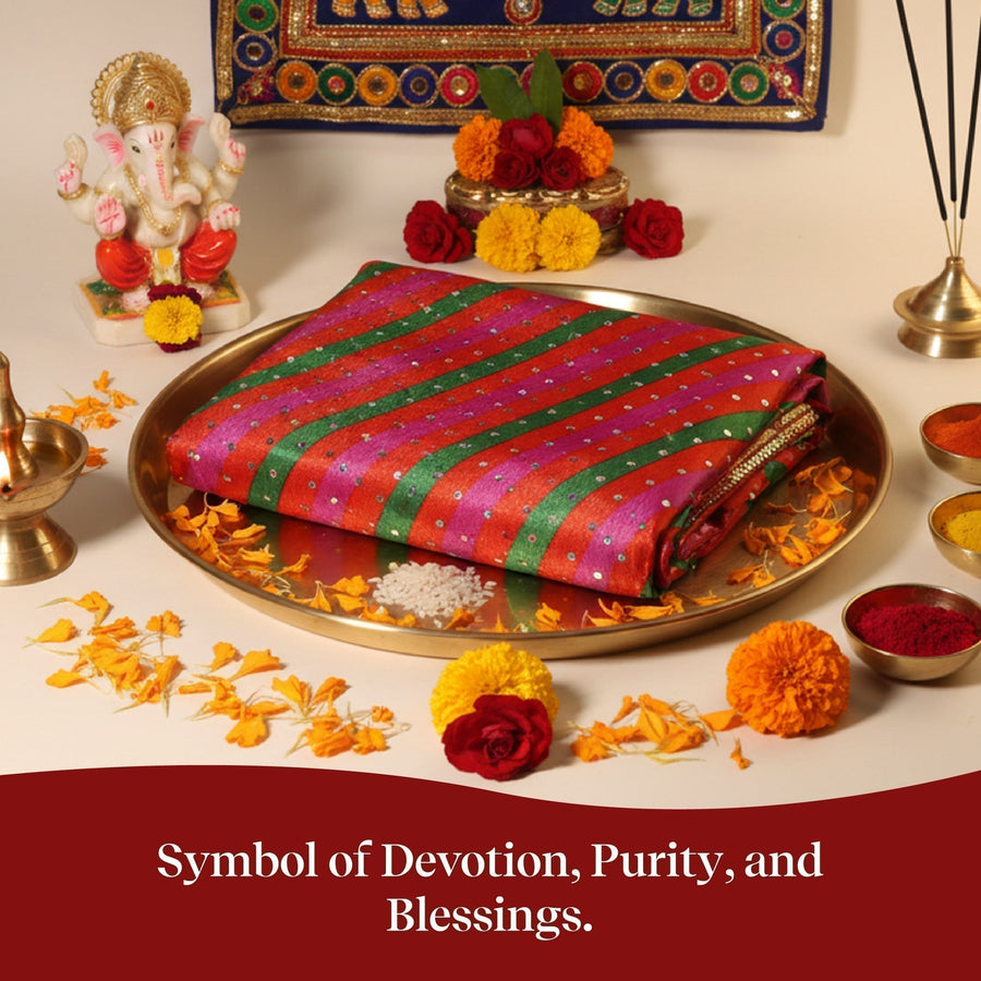 Mata Rani Chunri for Religious Rituals by Pujashree | Sanatana Journey