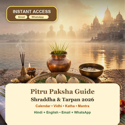 Pitru Paksha Guide eBook cover with instant access by Email and WhatsApp