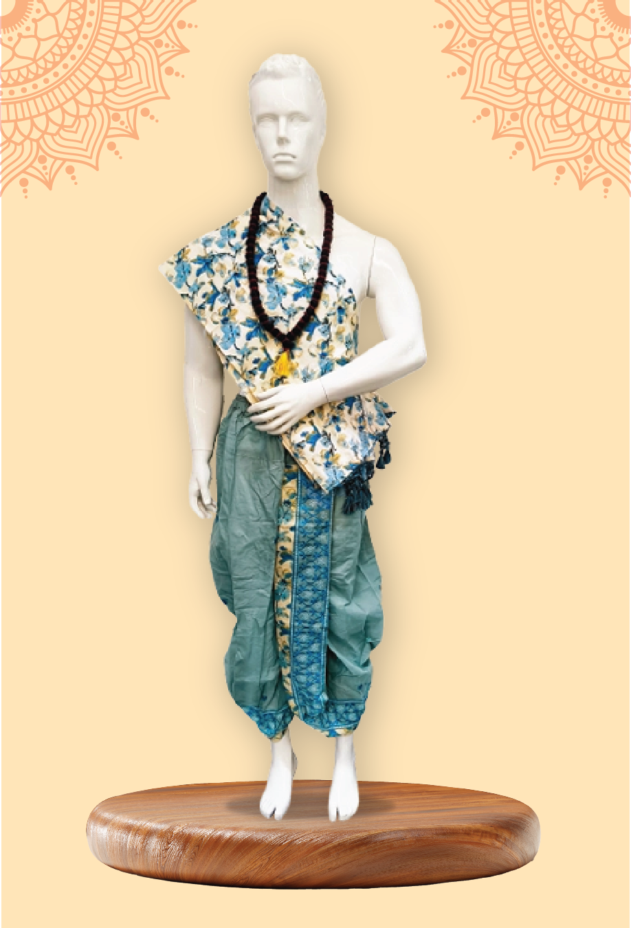 Angvastra – Cotton Dhoti & Angvastra Set by Pujashree | Sanatana Journey