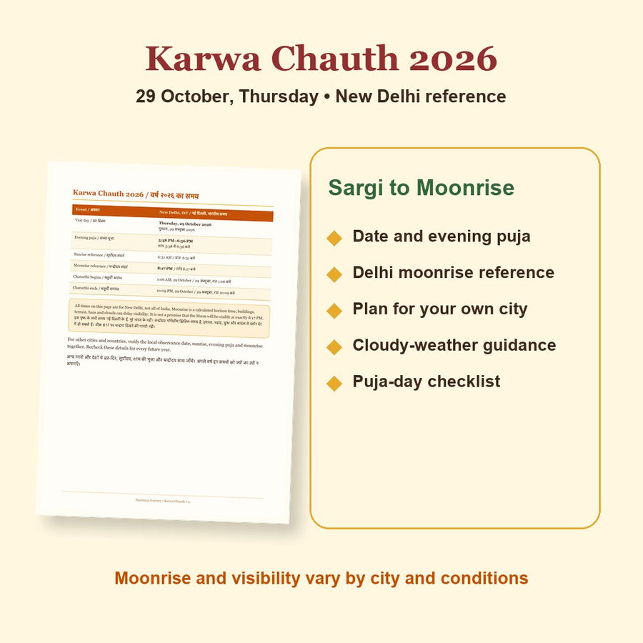 Karwa Chauth Vrat Katha & Puja Guide 2026 actual PDF preview: Karwa Chauth 2026