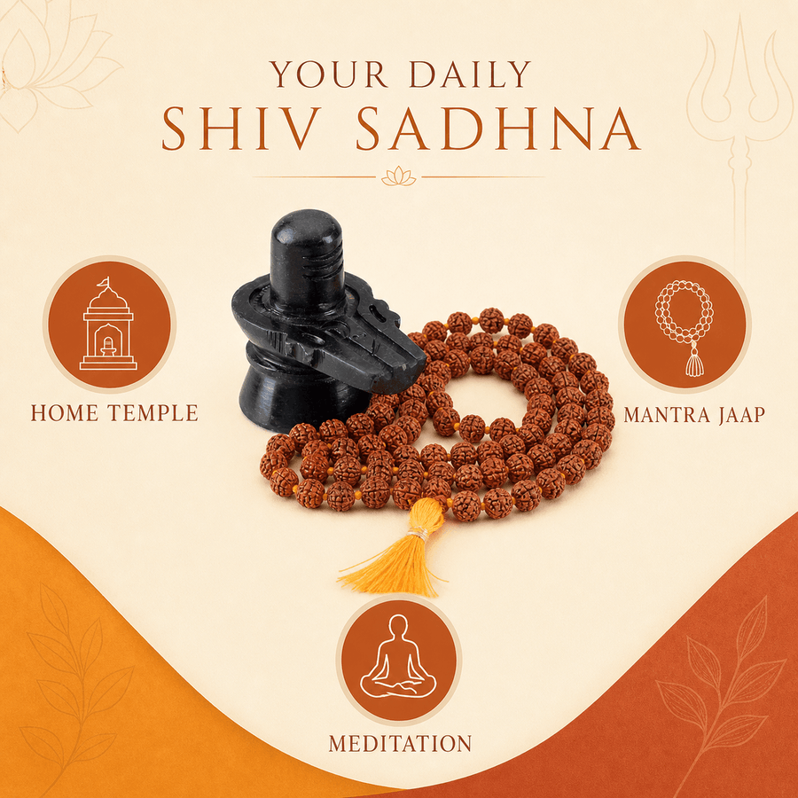 Shiv Sadhna Combo for home temple, mantra jaap and meditation