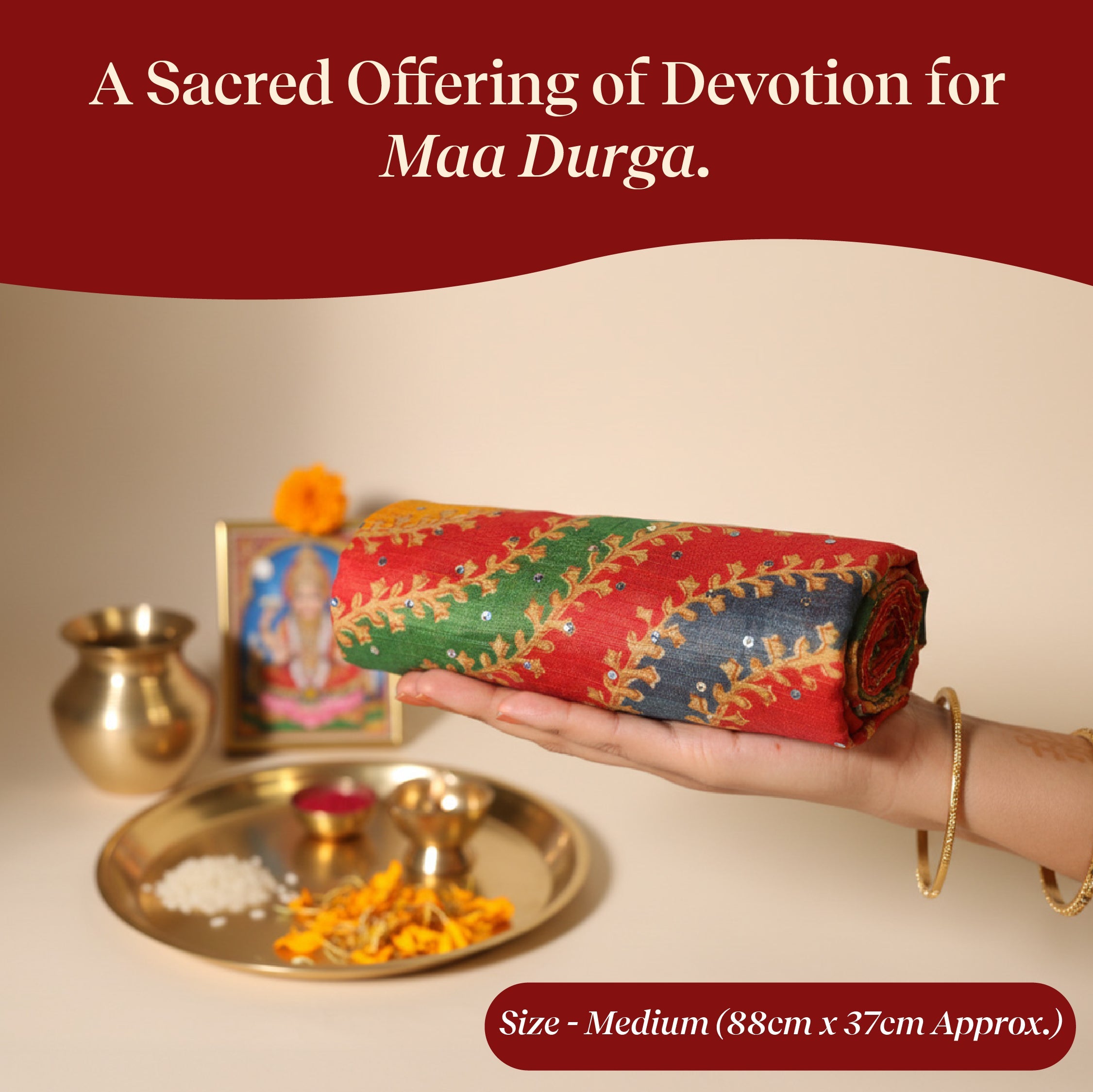 Mata Rani Chunri for Religious Rituals by Pujashree | Sanatana Journey