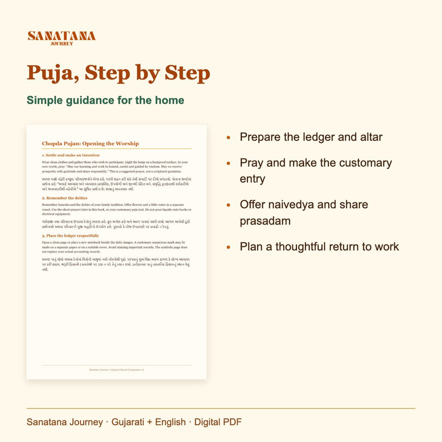 Gujarati Diwali: Chopda Pujan to Labh Pancham: puja steps, Gujarati + English PDF