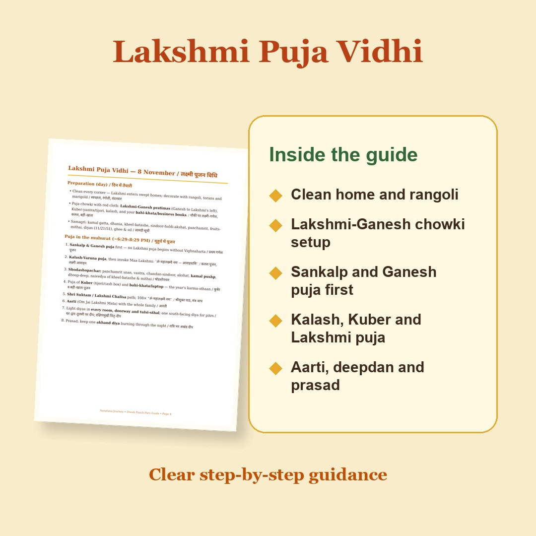 Diwali Panch-Parv Guide eBook puja vidhi preview with step-by-step ritual guidance