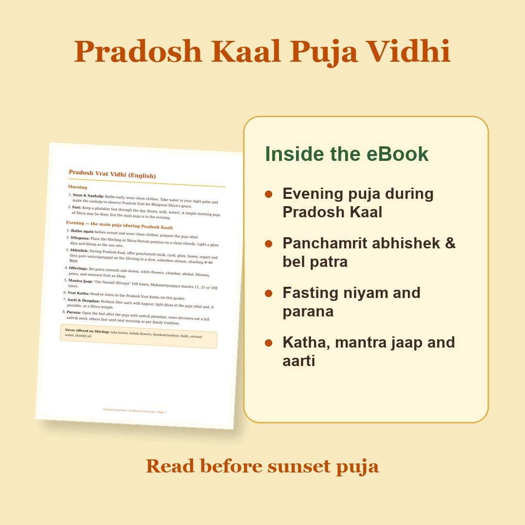 Pradosh Kaal puja vidhi eBook preview with abhishek, bel patra, fasting niyam, katha, mantra and aarti