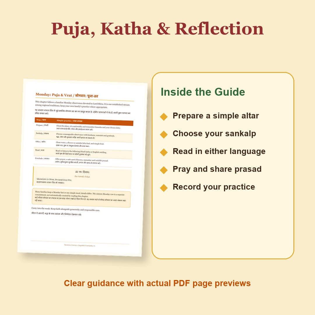 Sampurna Saptahik Vrat Katha actual PDF preview: Puja, Katha & Reflection