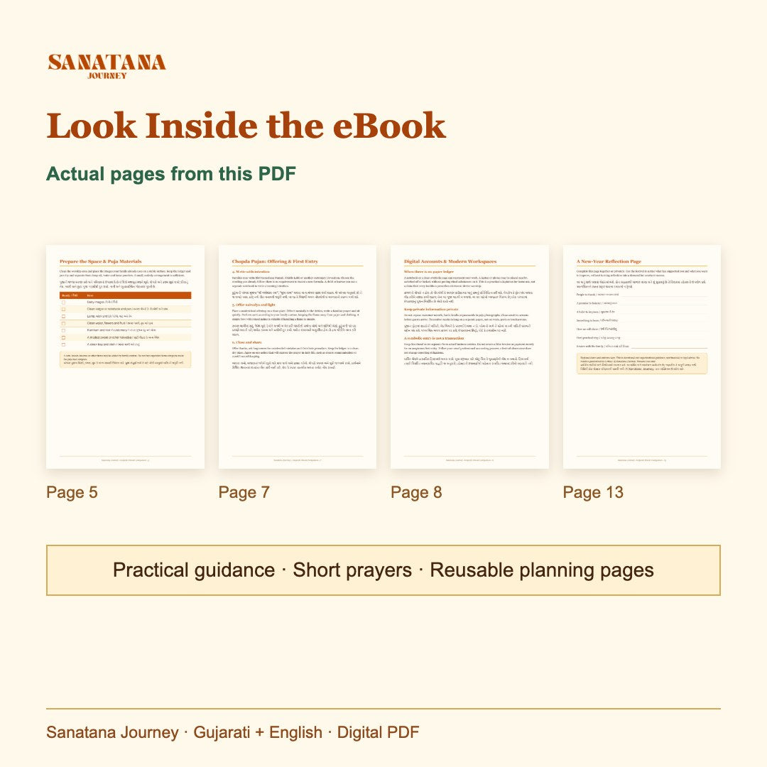Gujarati Diwali: Chopda Pujan to Labh Pancham: inside pages, Gujarati + English PDF