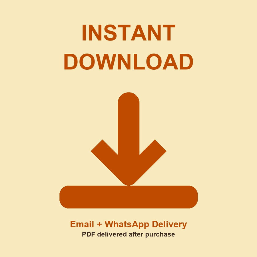 Instant download Pradosh Vrat eBook image showing Email and WhatsApp PDF delivery after purchase