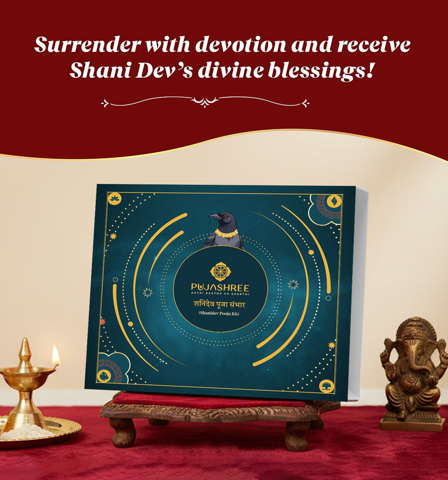 Shanidev Puja Kit with Tray (Small) – Complete Shani Dev Worship Set by Pujashree | Sanatana Journey