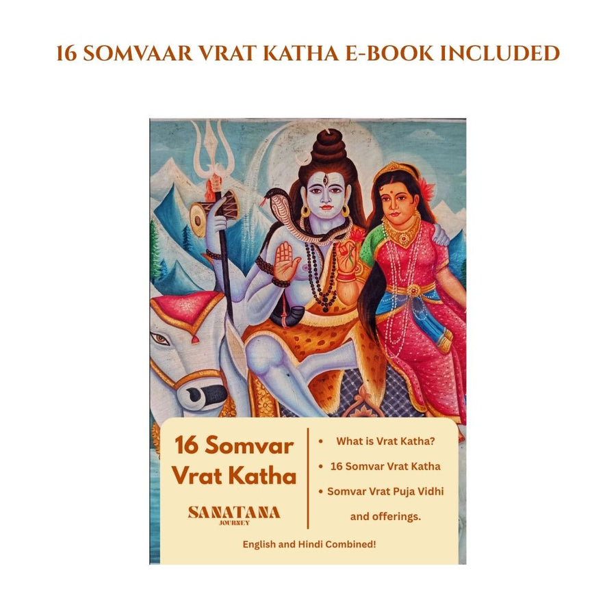16 Somvar Vrat Katha QR guide included with the Starter Kit