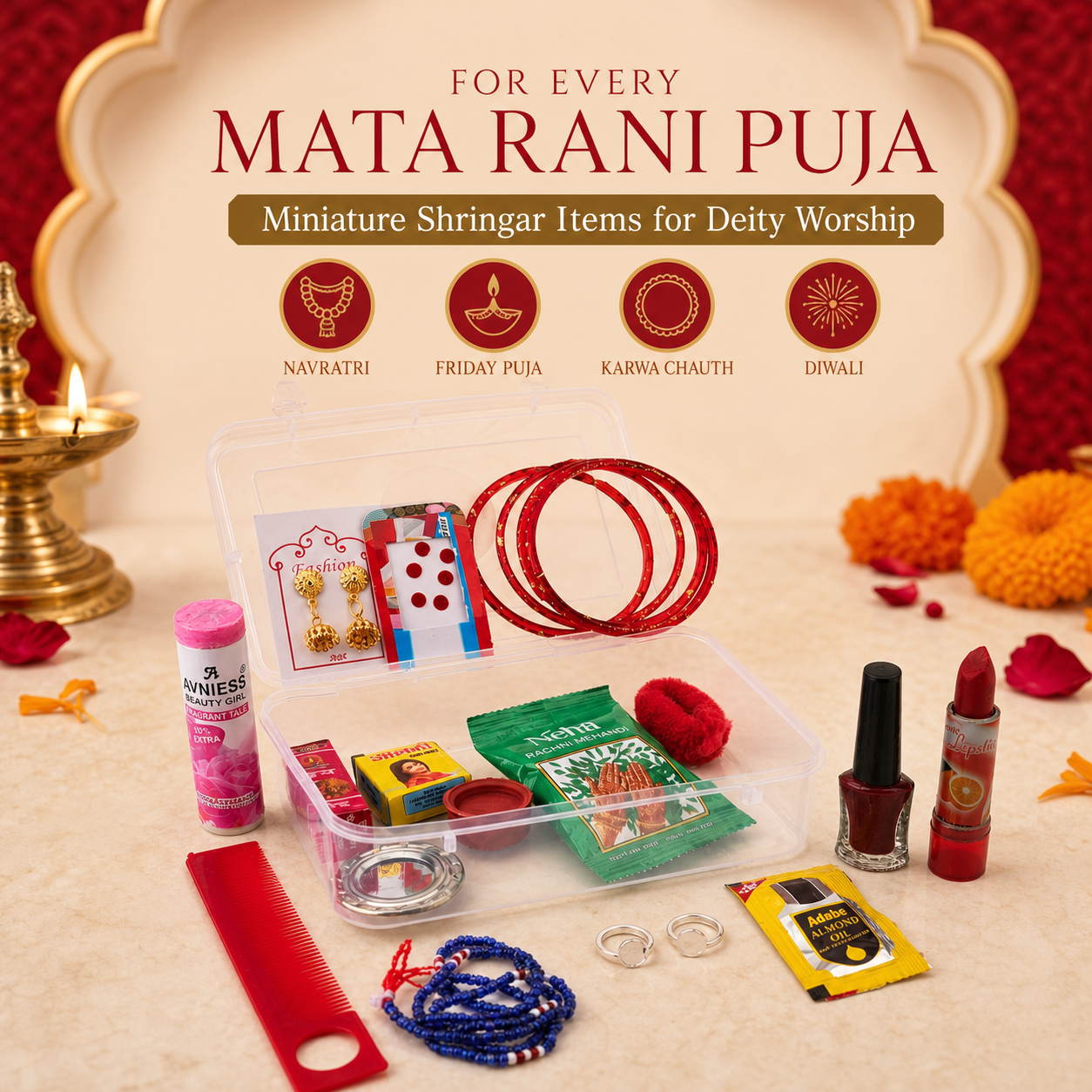 16 Shringar Kit for Navratri, Friday puja, Karwa Chauth and Diwali