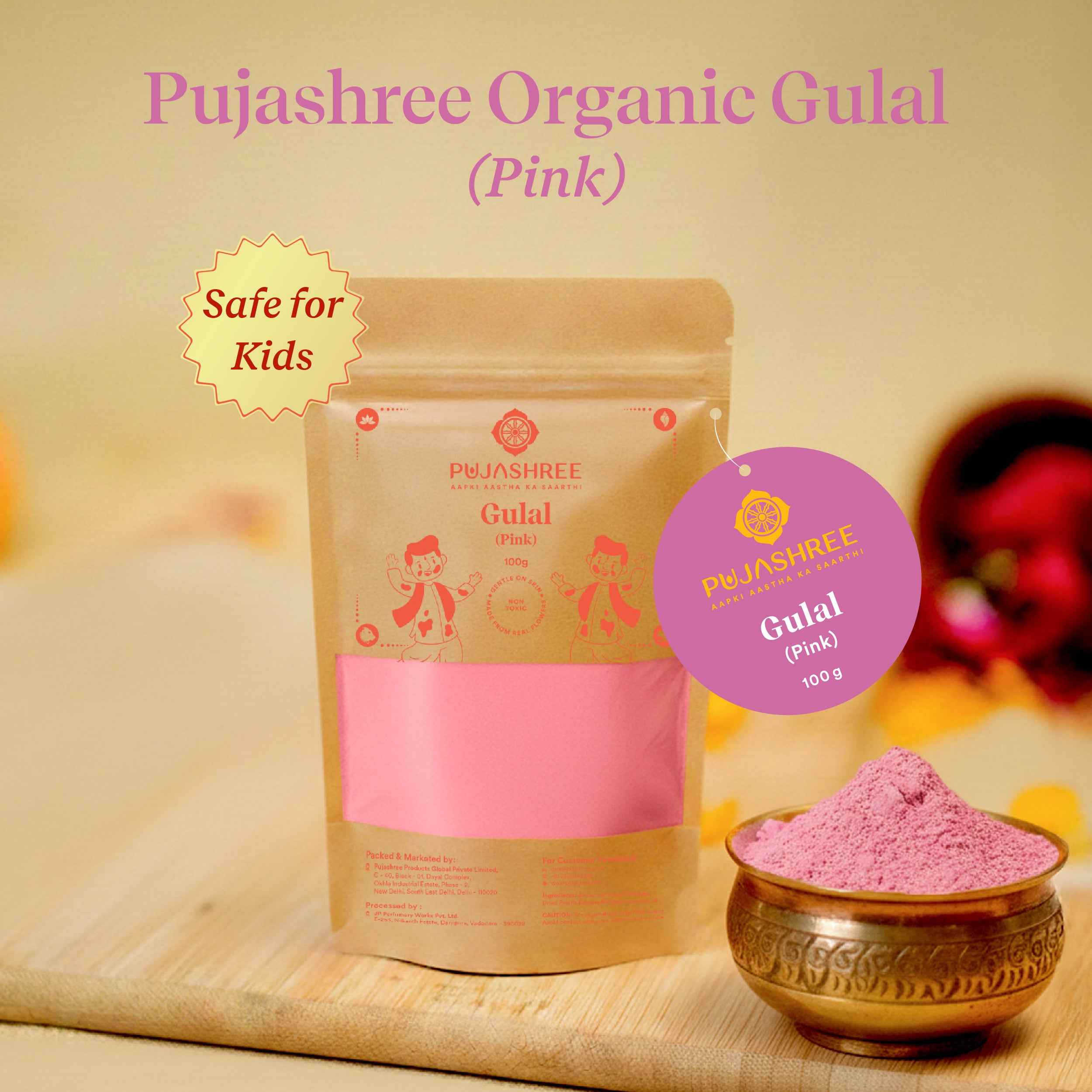 Natural Gulal – Skin – Safe Herbal Gulal for Holi, Puja & Auspicious Celebrations by Pujashree | Sanatana Journey