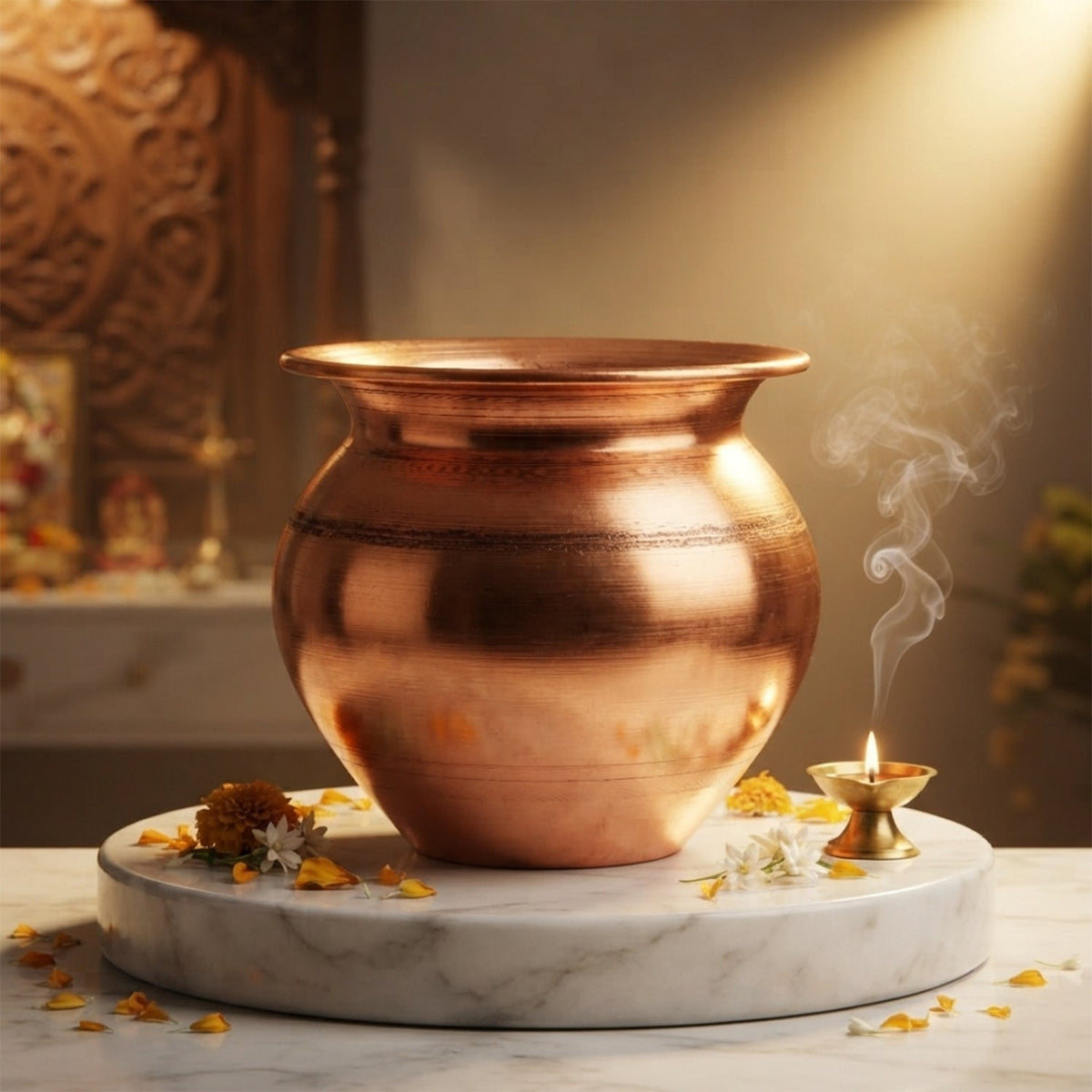 Pujashree Pure Copper Lota 300 ml for Jal Abhishek & Pooja