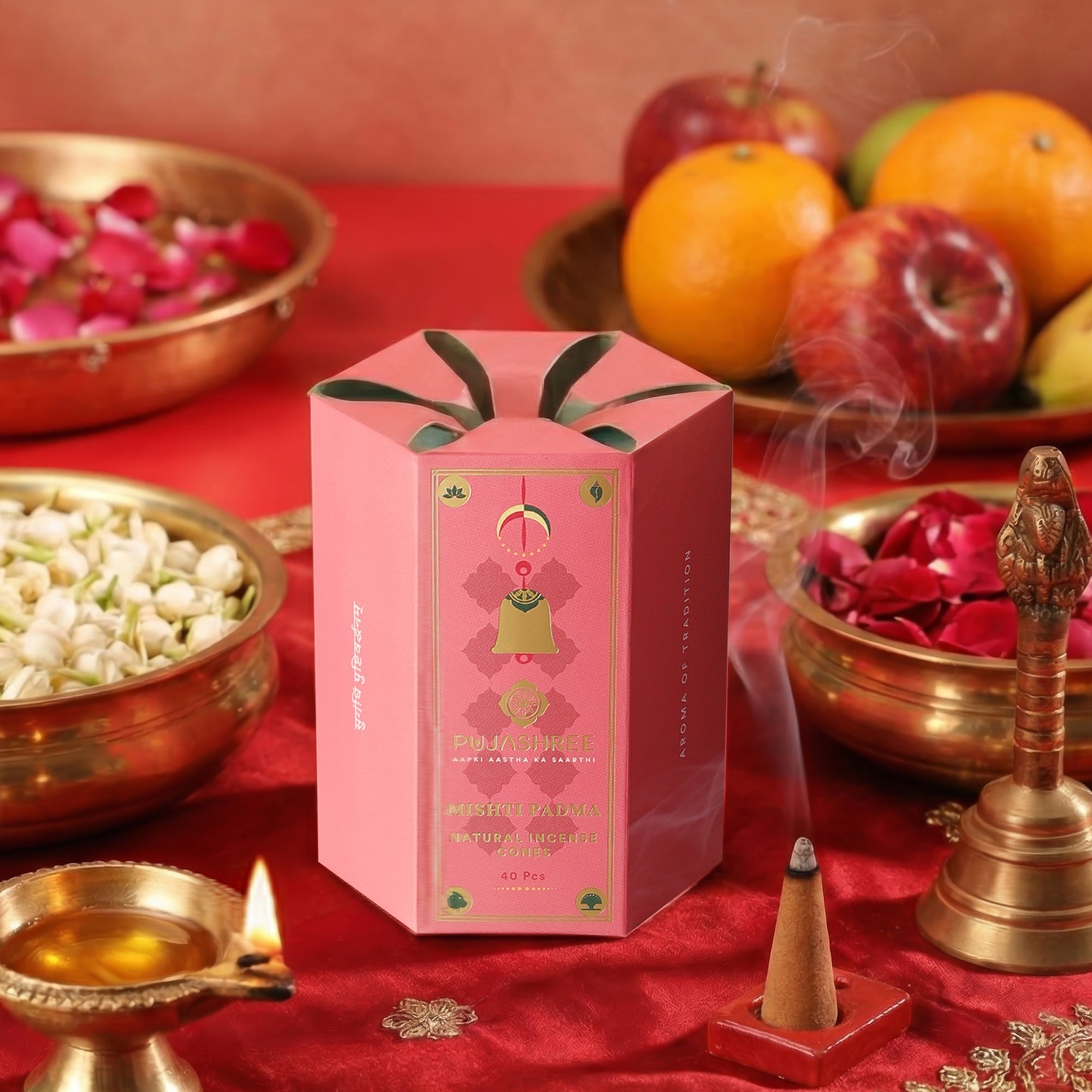 Natural Incense Cones - The Alluring Mishti Padma Fragrance