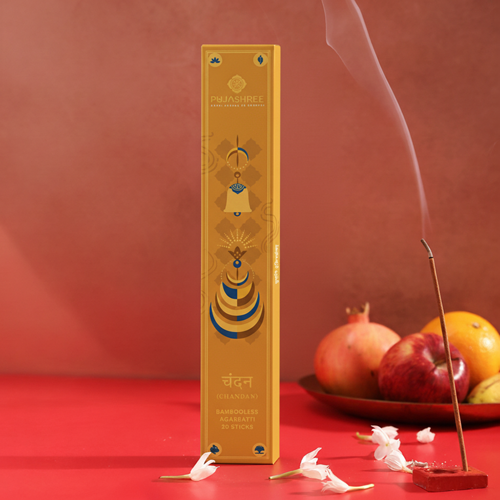Chandan Bambooless Agarbatti - Sacred Sandalwood Aroma for Divine Connection & Inner Peace