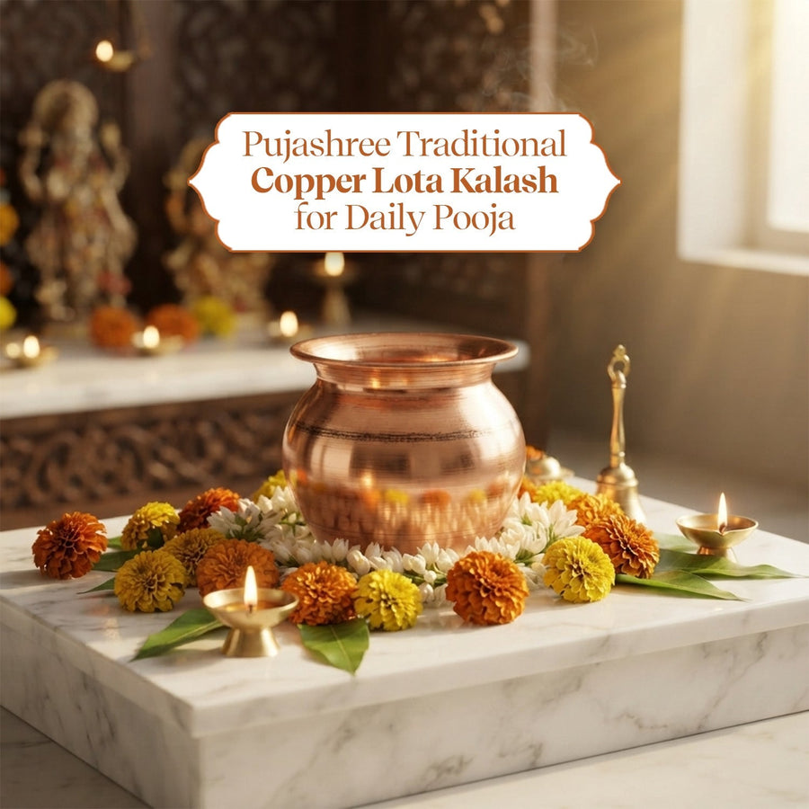 Pujashree Pure Copper Lota 300 ml for Jal Abhishek & Pooja