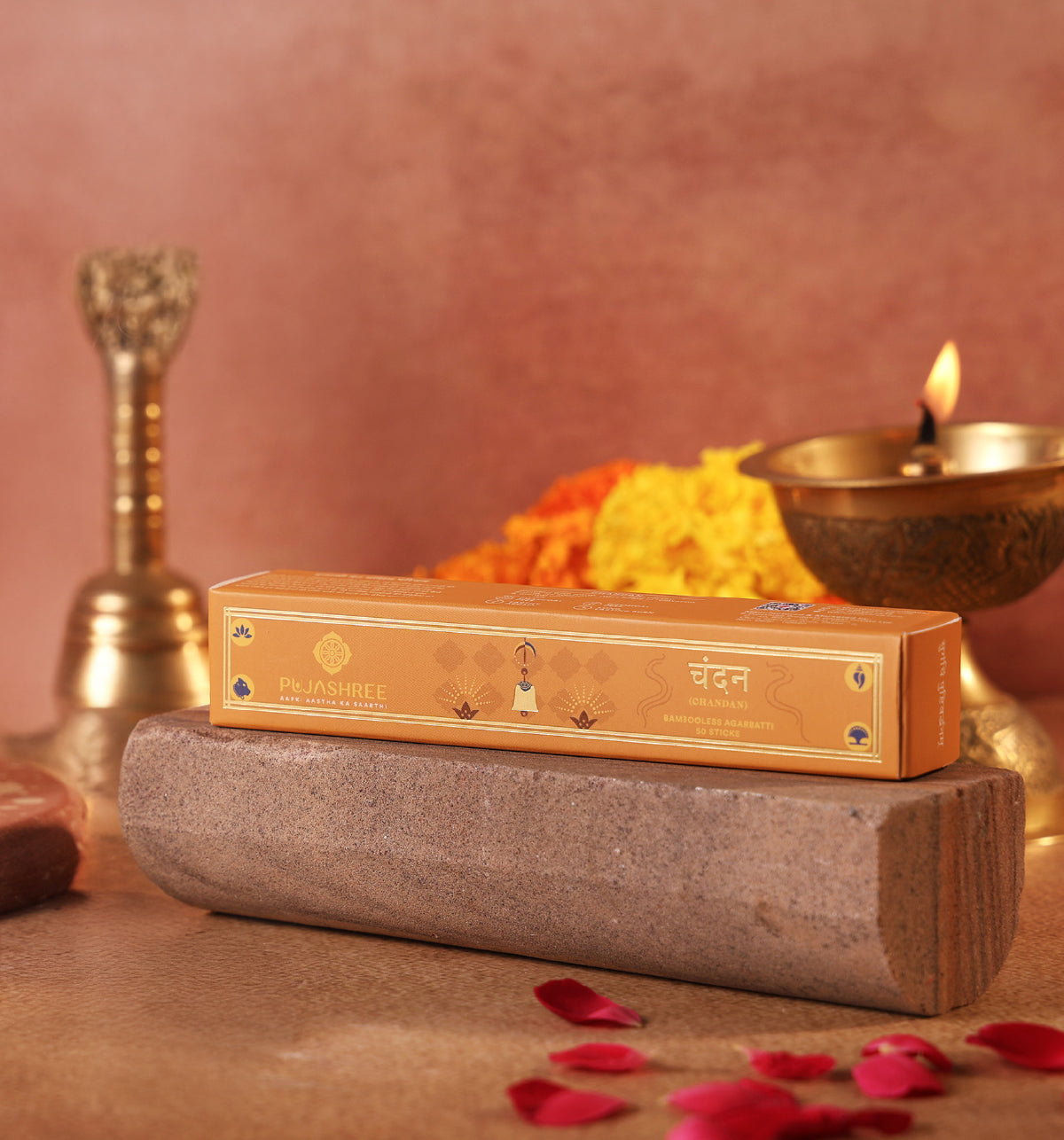 Chandan Bambooless Agarbatti - Sacred Sandalwood Aroma for Divine Connection & Inner Peace