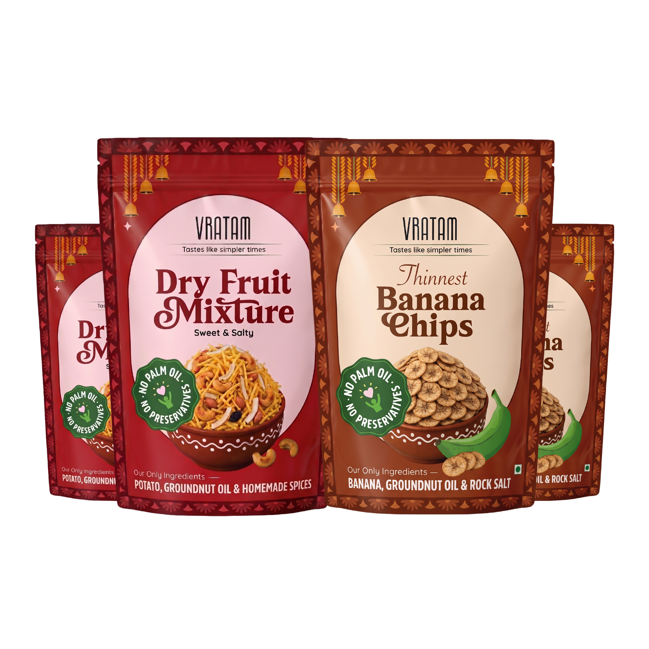 Vratam Essentials Combo with banana chips and falhari mixture