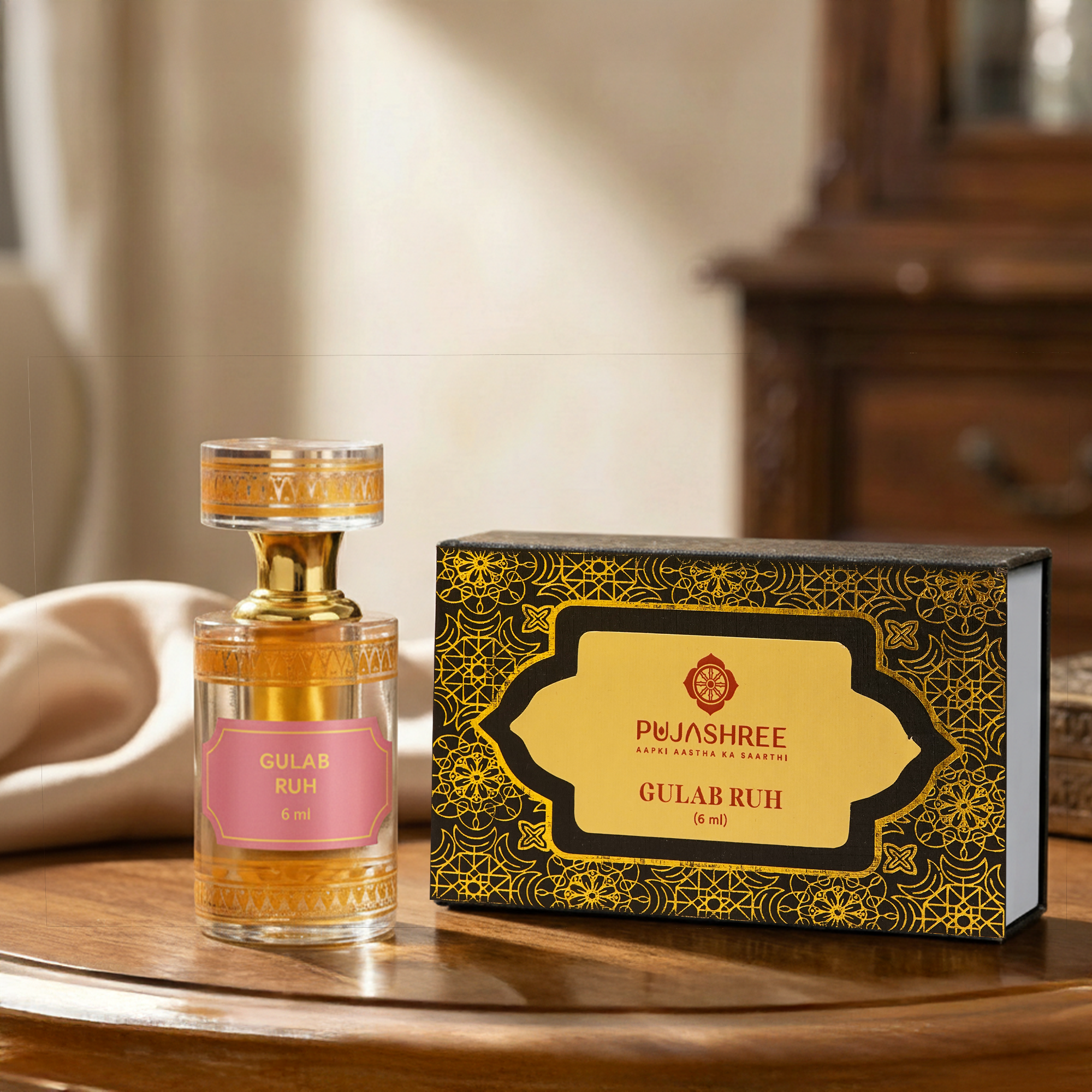 Ruh Itra Gulab 6 ml – The Divine Essence of Roses by Pujashree | Sanatana Journey
