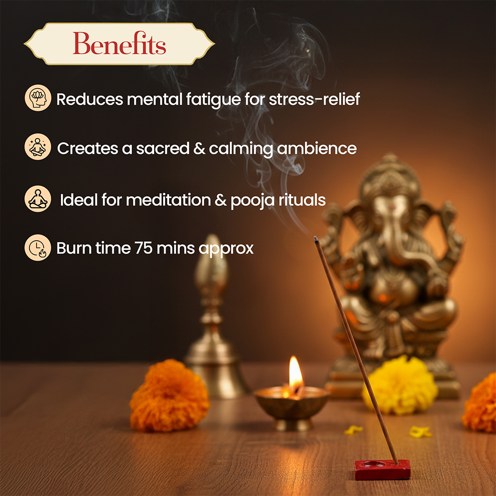 Chandan Bambooless Agarbatti - Sacred Sandalwood Aroma for Divine Connection & Inner Peace
