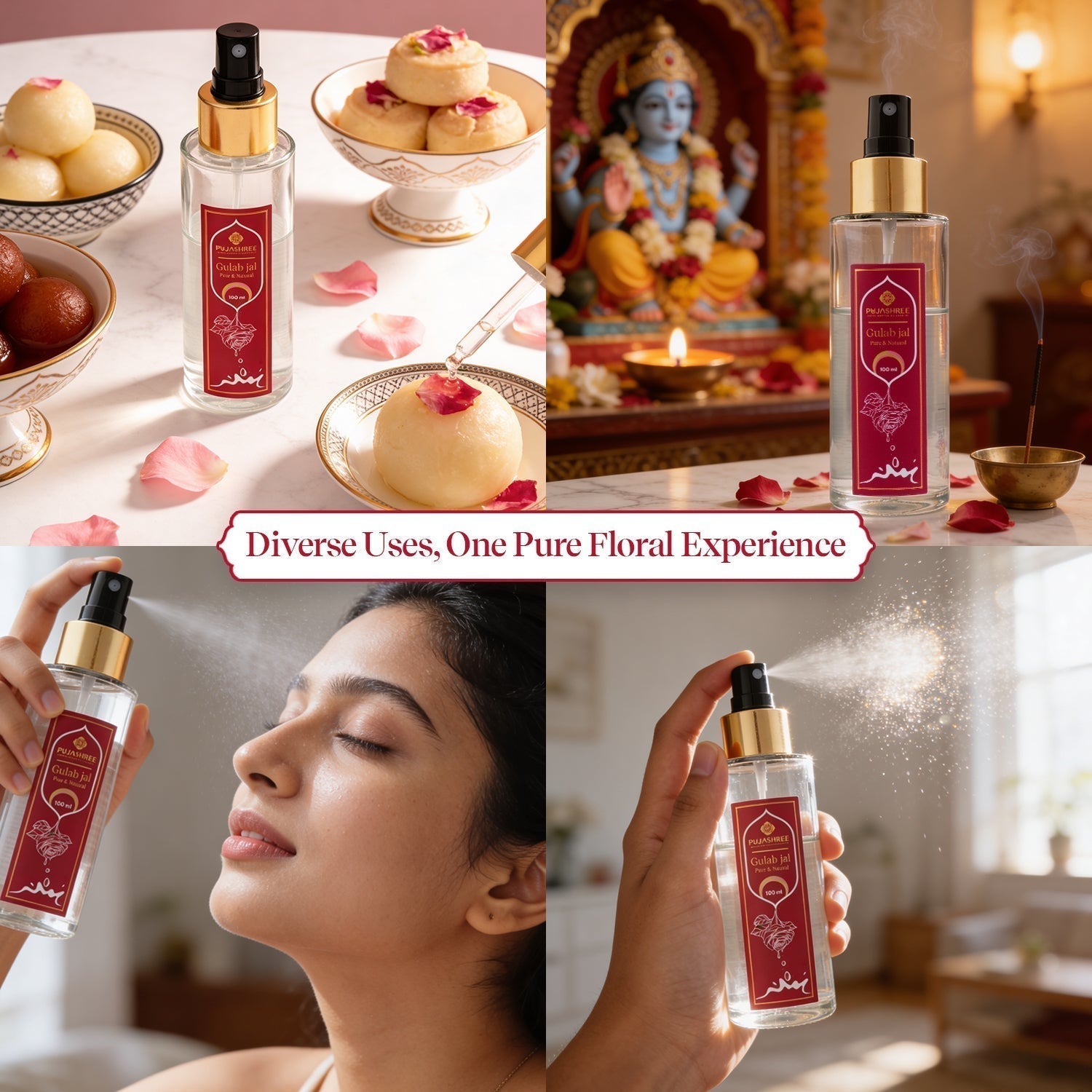 Gulab Jal 100 ml by Pujashree | Sanatana Journey