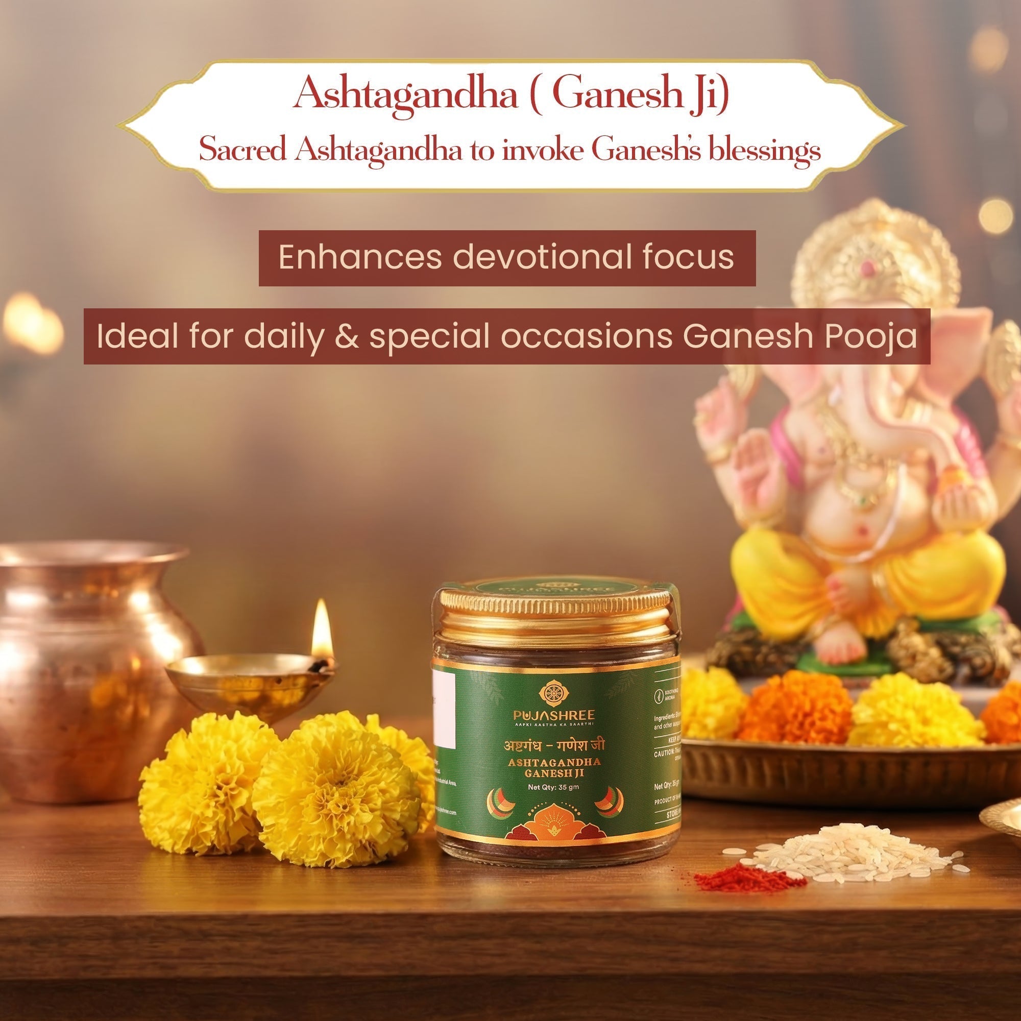 Ashtagandha Ganesh Ji – Fragrance of Wisdom, Prosperity & Auspicious Beginnings by Pujashree | Sanatana Journey