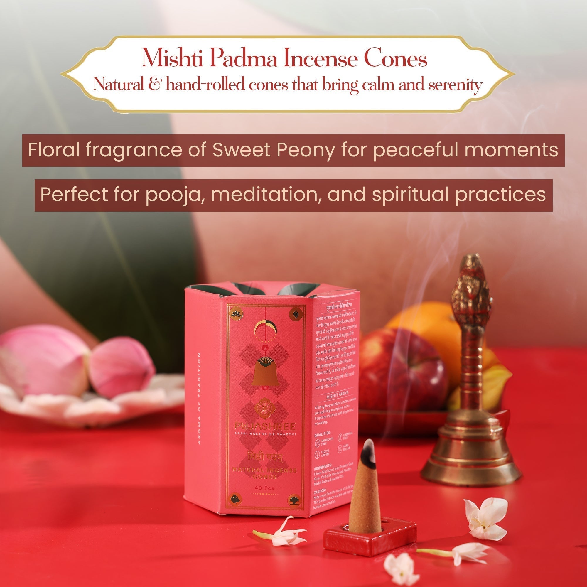 Natural Incense Cones - The Alluring Mishti Padma Fragrance
