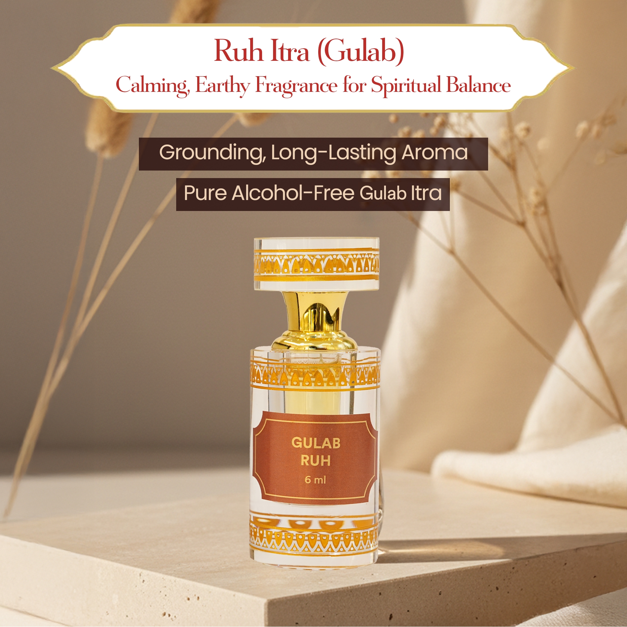 Ruh Itra Gulab 6 ml – The Divine Essence of Roses by Pujashree | Sanatana Journey