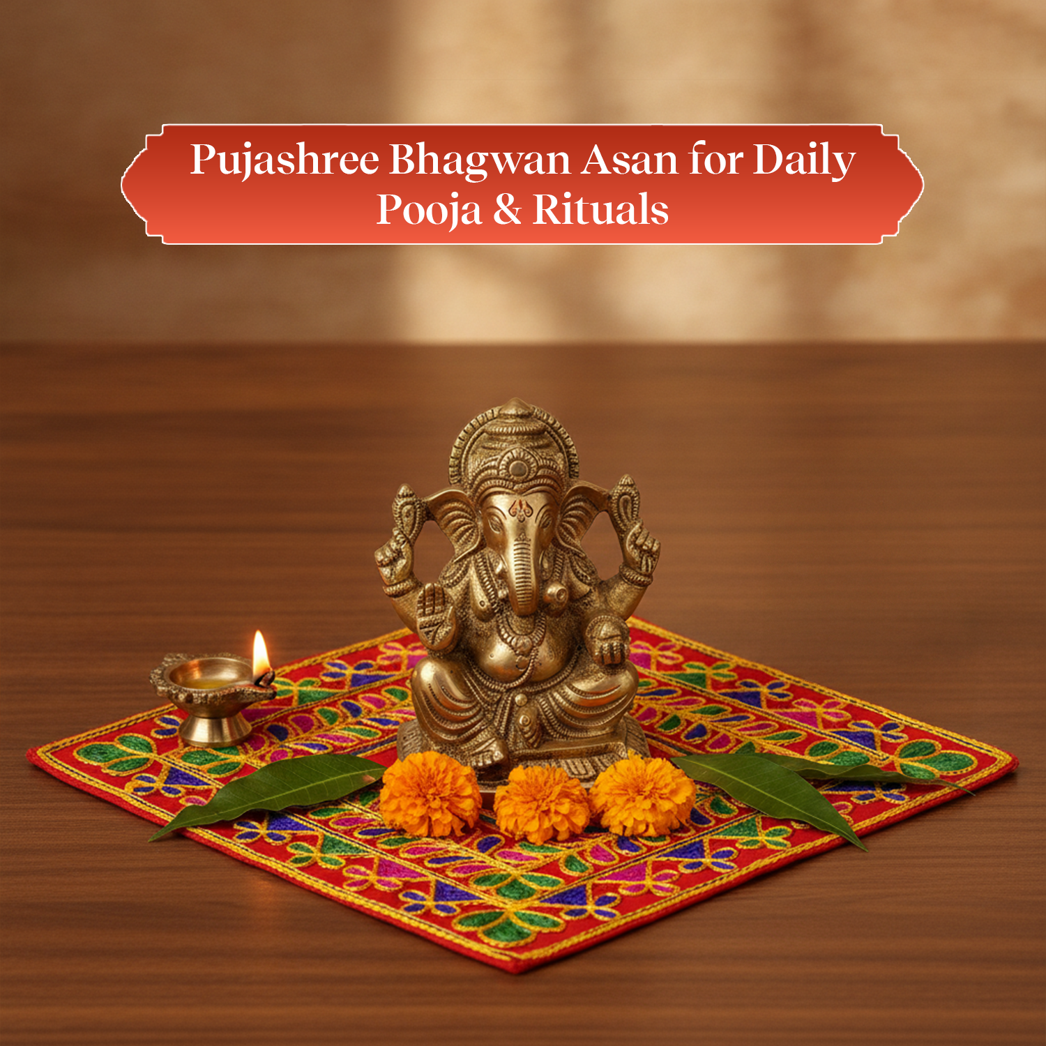 Premium Puja Asan for Divine Idols by Pujashree | Sanatana Journey