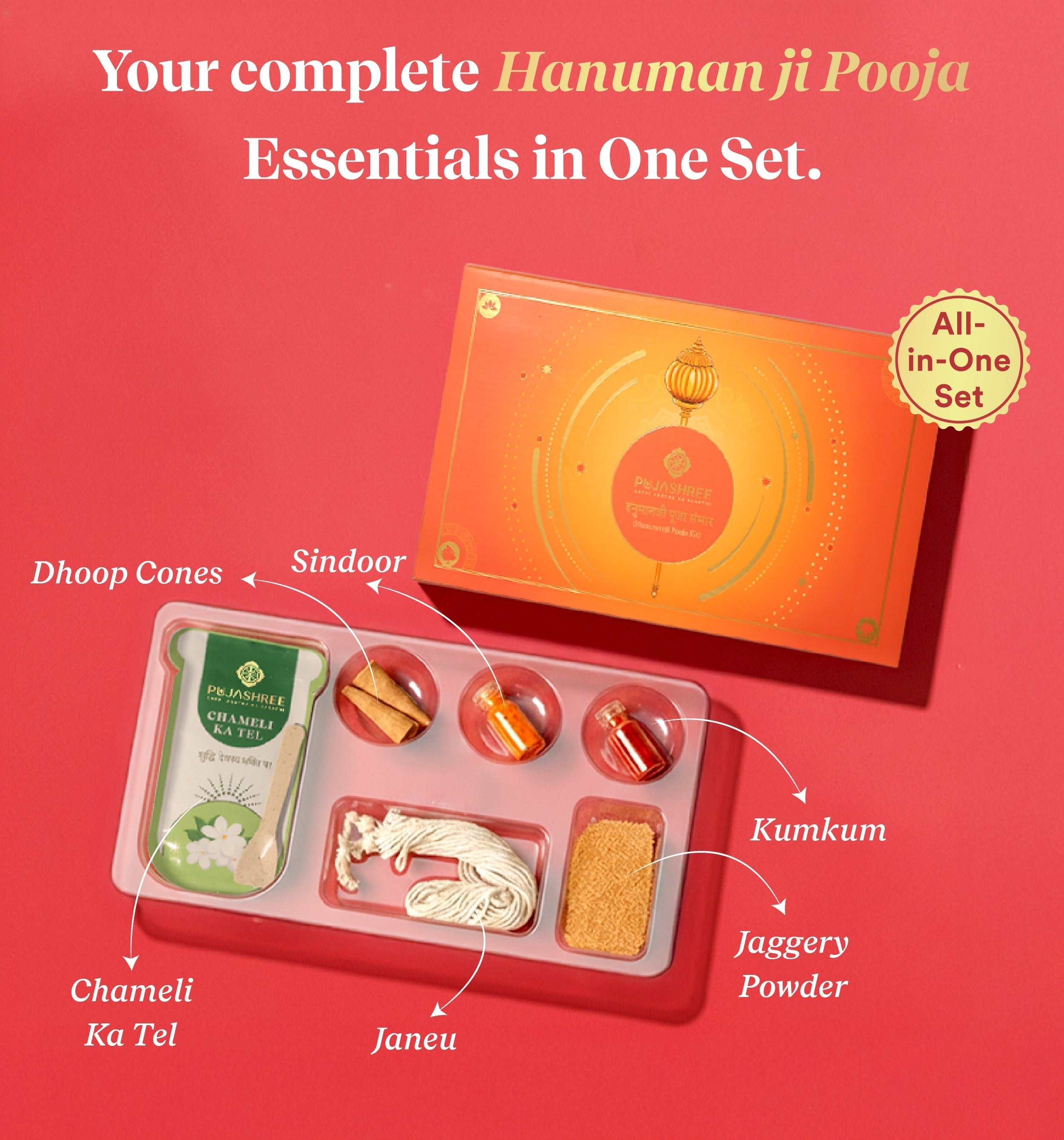 Hanumanji Puja Kit Tray by Pujashree | Sanatana Journey