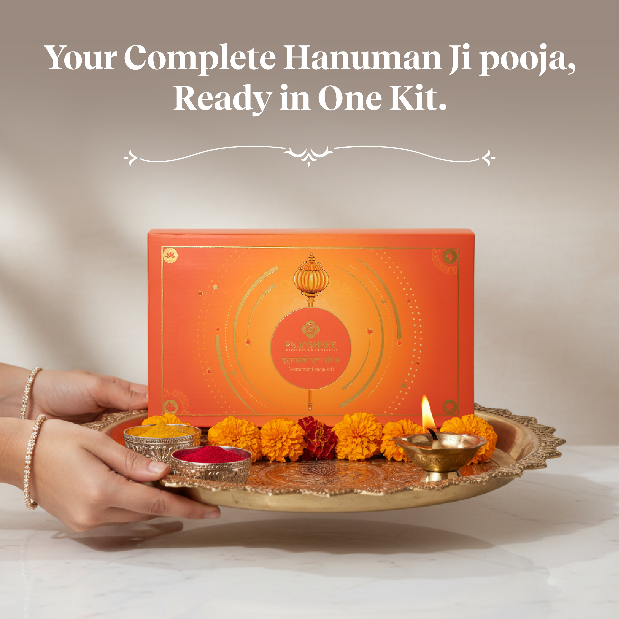 Hanumanji Puja Kit Tray by Pujashree | Sanatana Journey