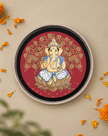 Ganesha Blessing Wall Plate · 25 cm