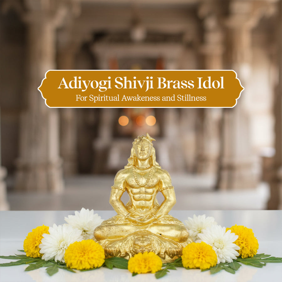 Adiyogi Shivji Brass Idol – A Symbol of Spiritual Awakeness and Stillness by Pujashree | Sanatana Journey