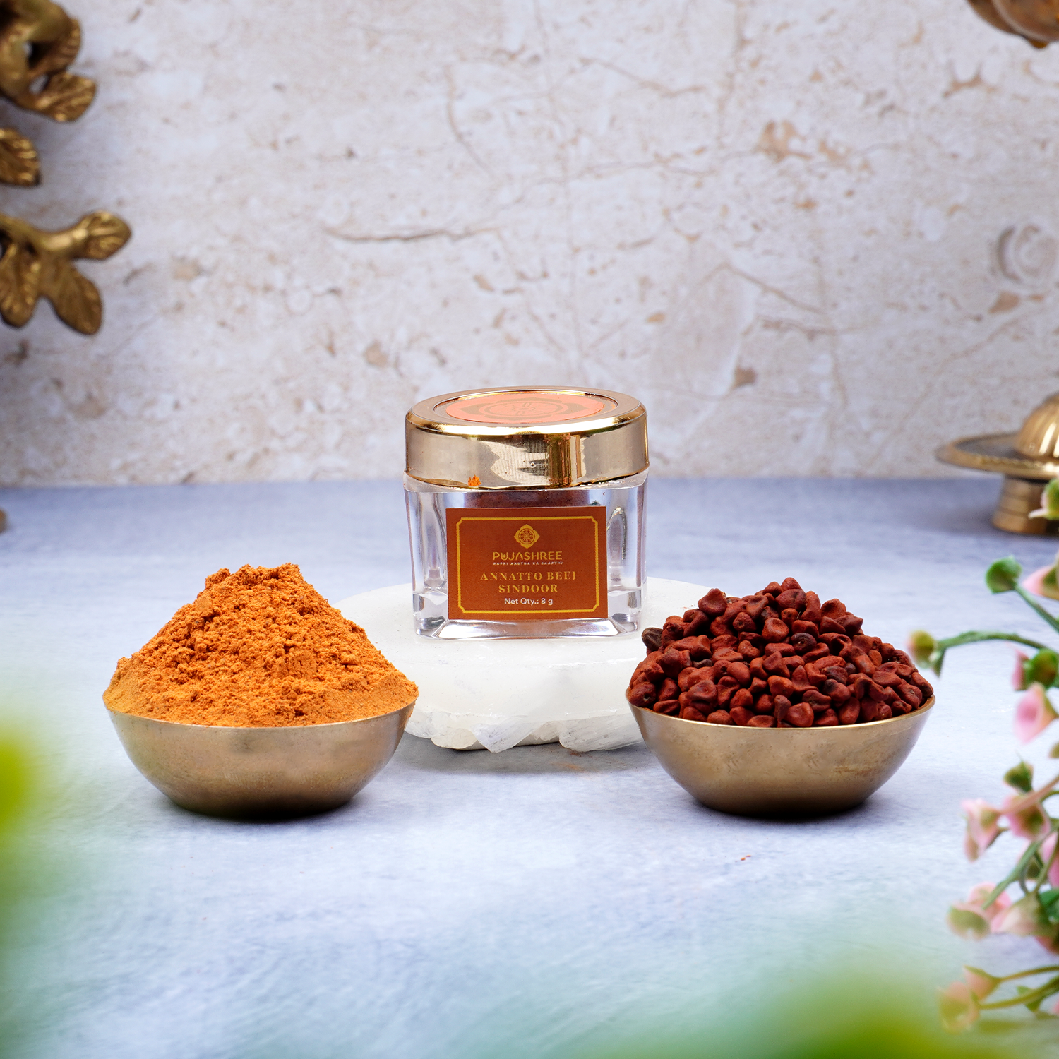 Annatto Beej Sindoor 8 gm (Pack of 2) by Pujashree | Sanatana Journey