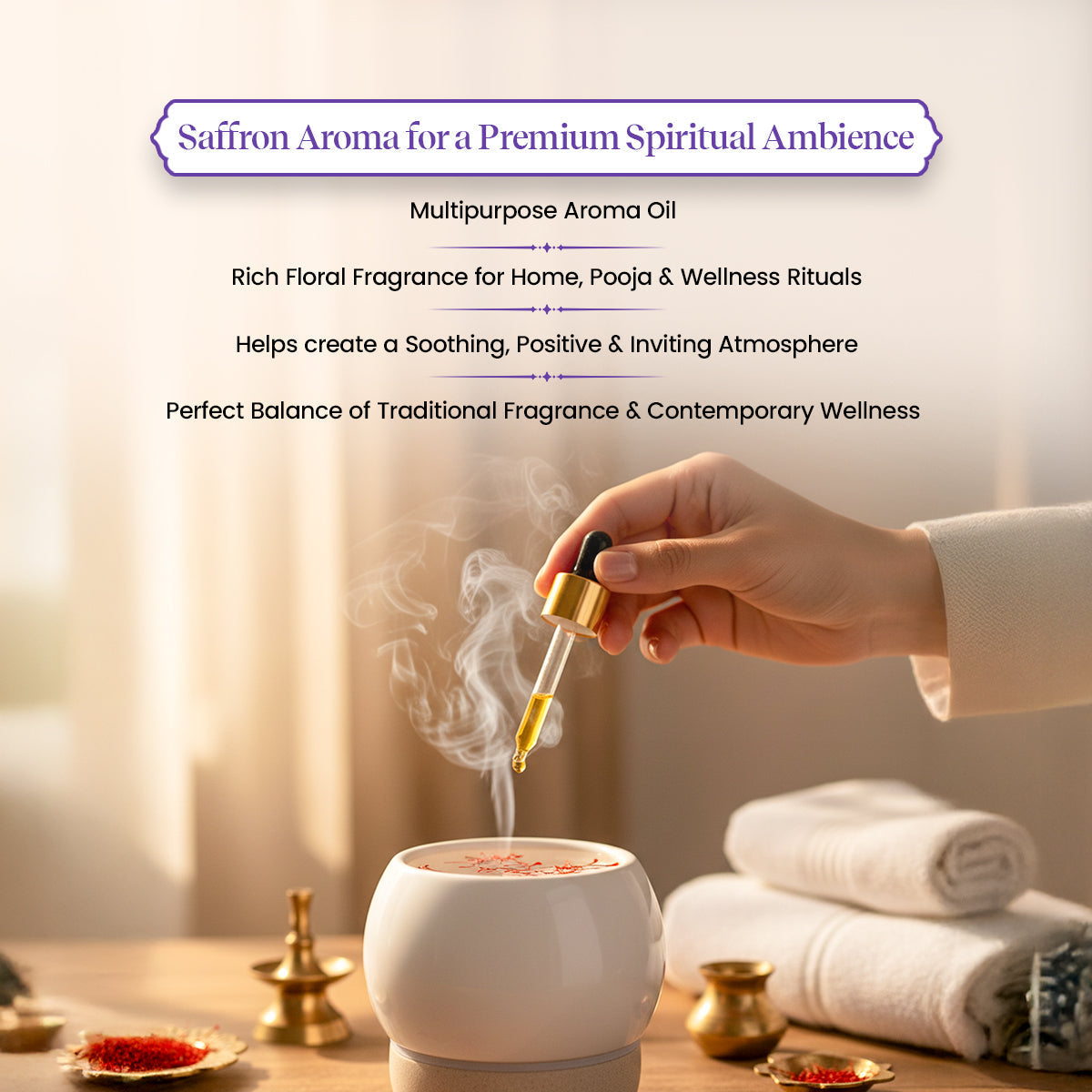 Aroma Oil – Saffron by Pujashree | Sanatana Journey