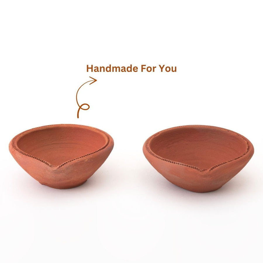 Akhand Clay Diya 2 Pcs