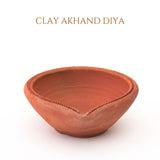 Handcrafted Akhand Diya – Clay/Mitti ka Diya for Pooja & Diwali (1 Pc & 2 Pcs)