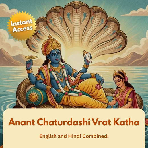 Anant Chaturdashi Vrat Katha eBook cover – Complete Lord Vishnu fast guide with 14-knot thread ritual