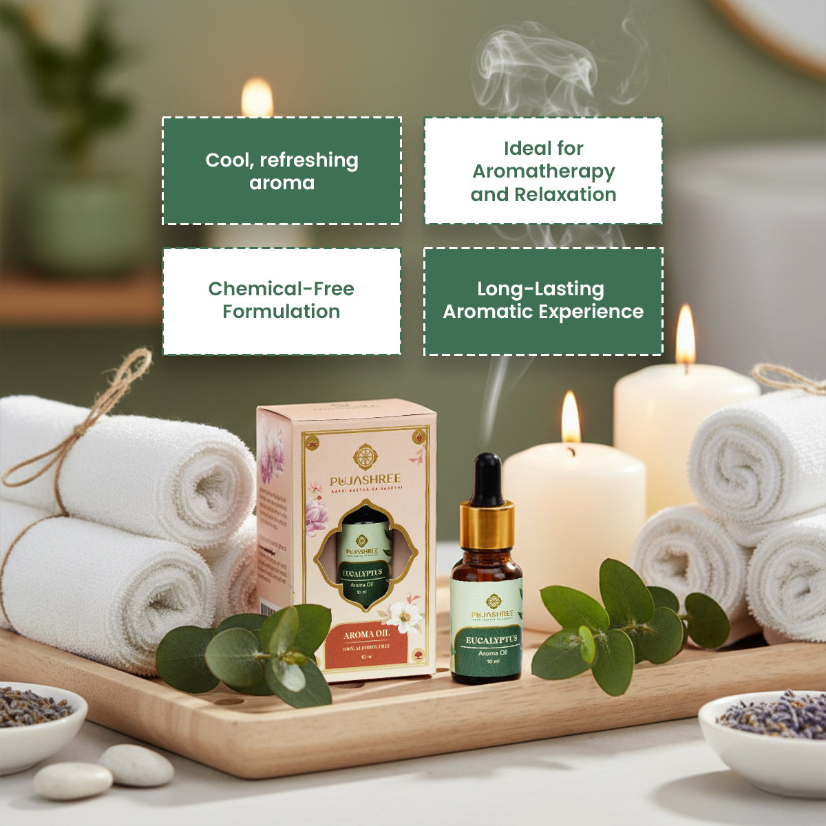 Aroma Oil – Eucalyptus by Pujashree | Sanatana Journey