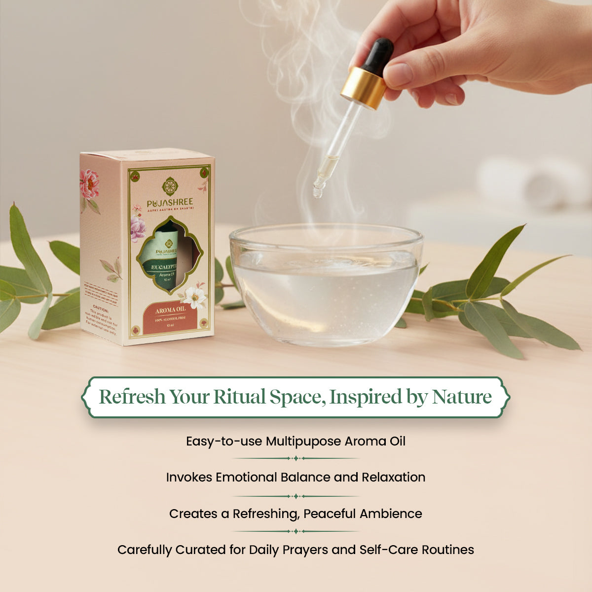 Aroma Oil – Eucalyptus by Pujashree | Sanatana Journey